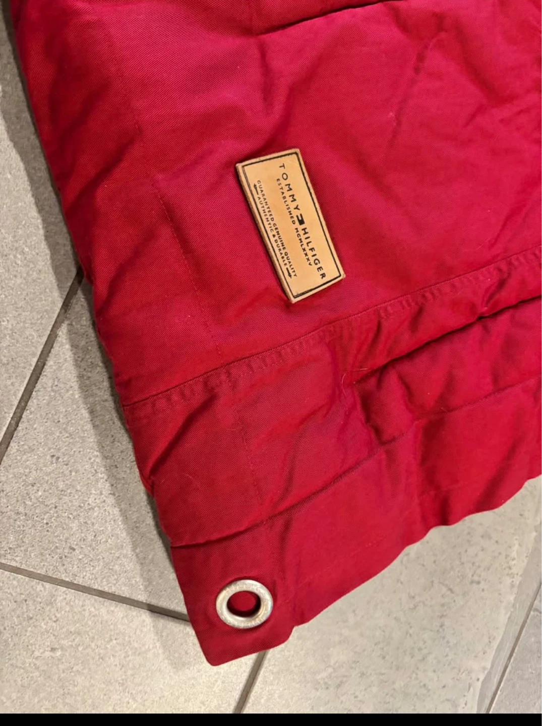 Tommy Hilfiger Red Quilted Puffer Blanket