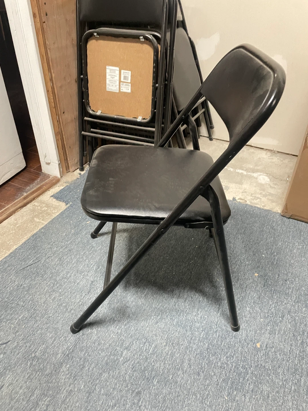 Black Folding Chair metal material