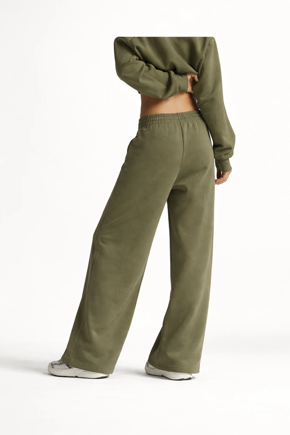Adidas Soft Luxe Wide Leg Pants - Olive - photo 3