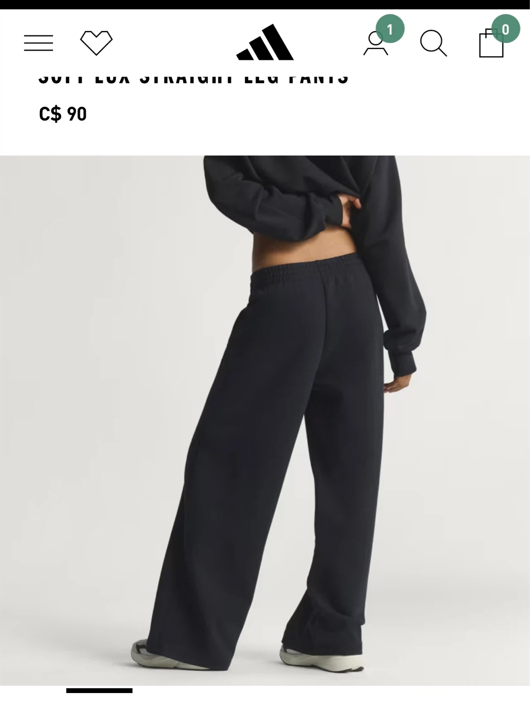 Adidas Soft Luxe Wide Leg Pants - Olive - photo 5