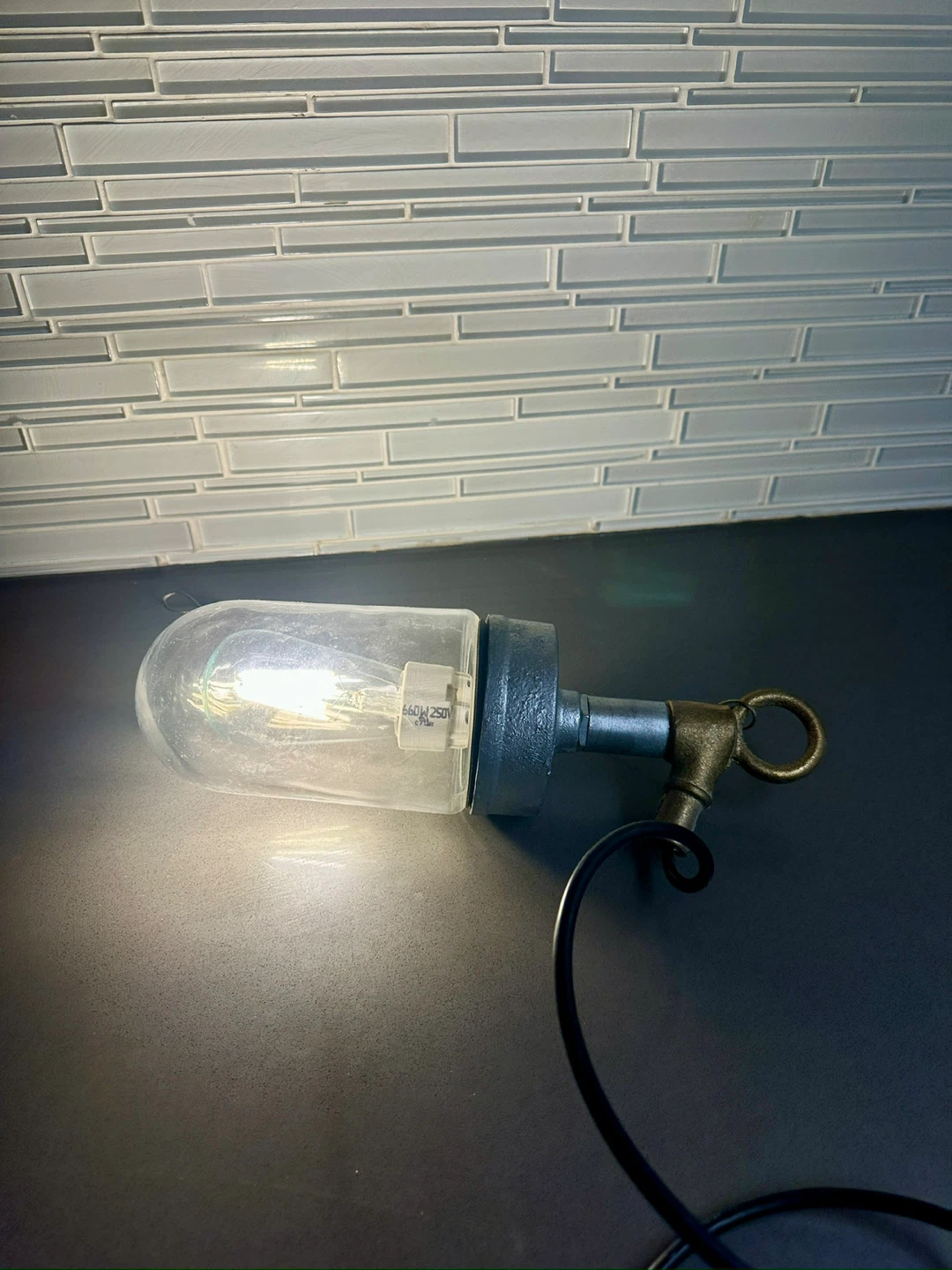 DAVEY VINTAGE INDUSTRIAL WALL SCONCE CEILING LIGHT FIXTURE - photo 5