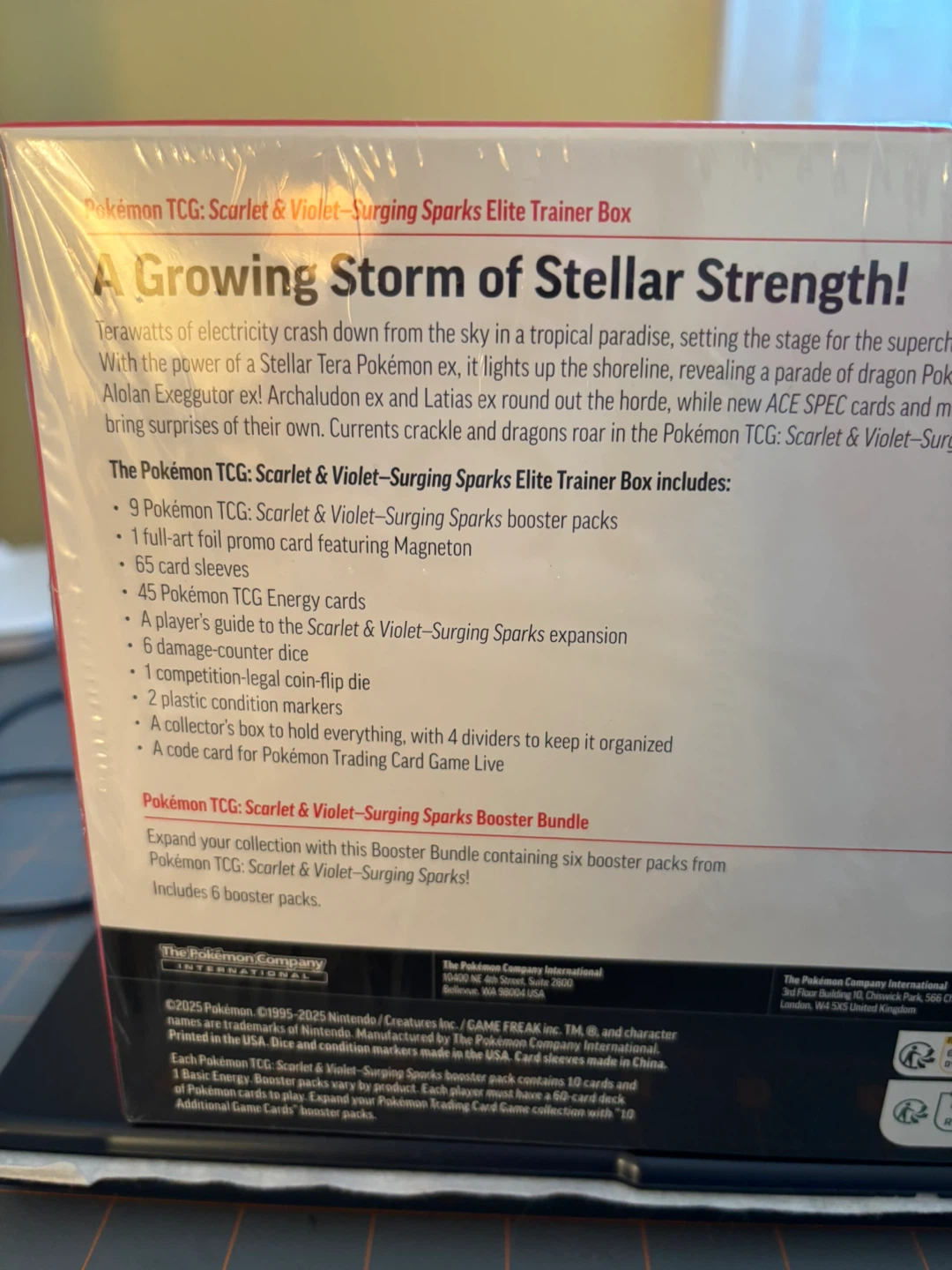 Pokémon TCG Scarlet & Violet-Surging Sparks Elite Trainer Box - photo 3