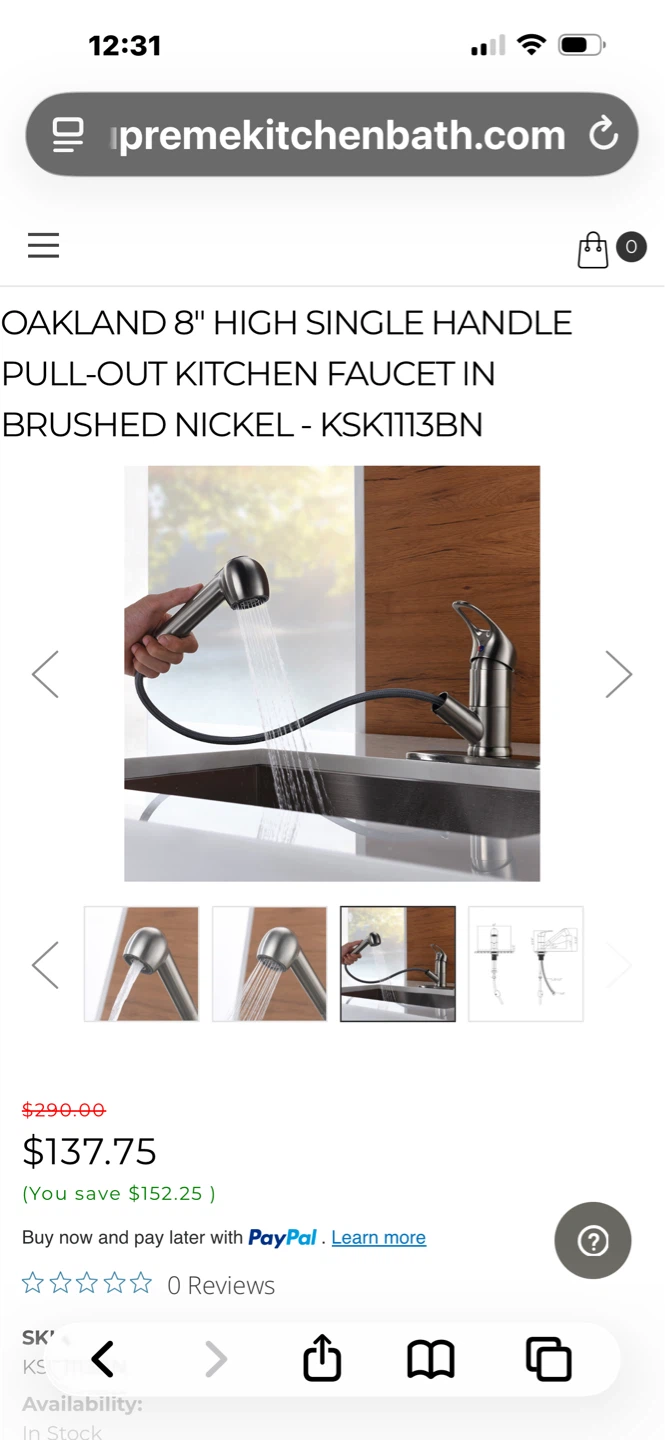 Oakland Single Handle  Faucet Brushed Nickel KSK1113BN