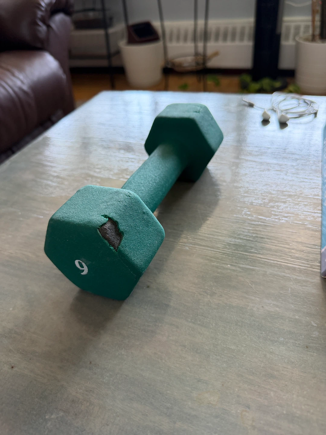 Green Hex Dumbbell - 6lb - photo 4