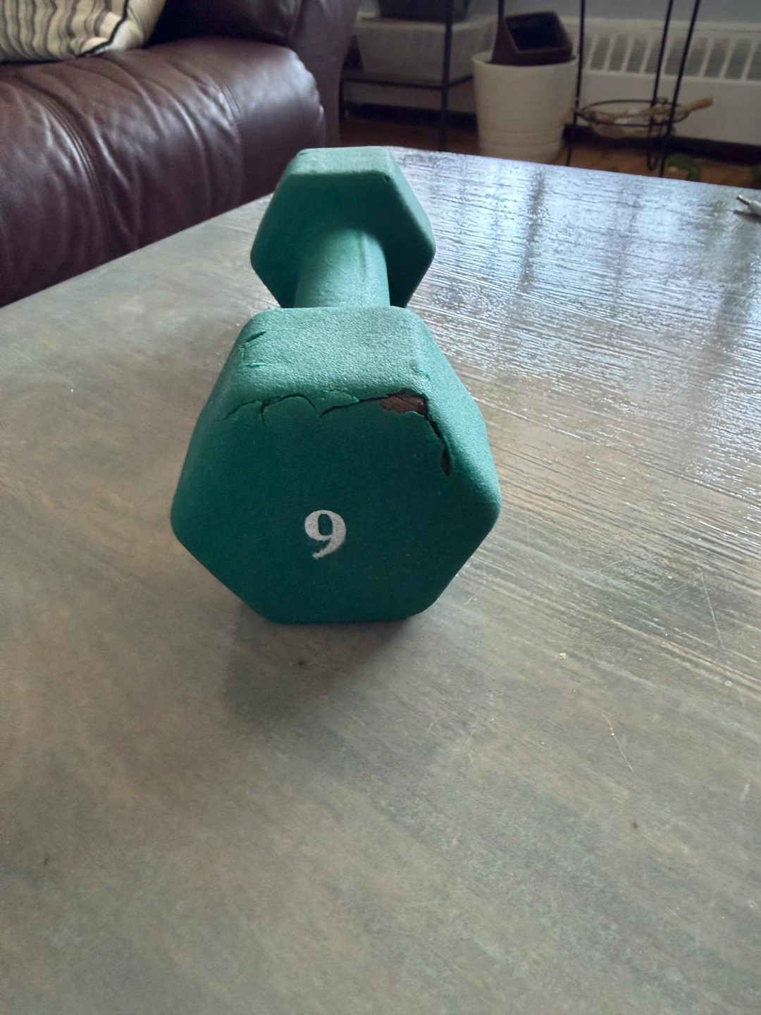 Green Hex Dumbbell - 6lb - photo 2
