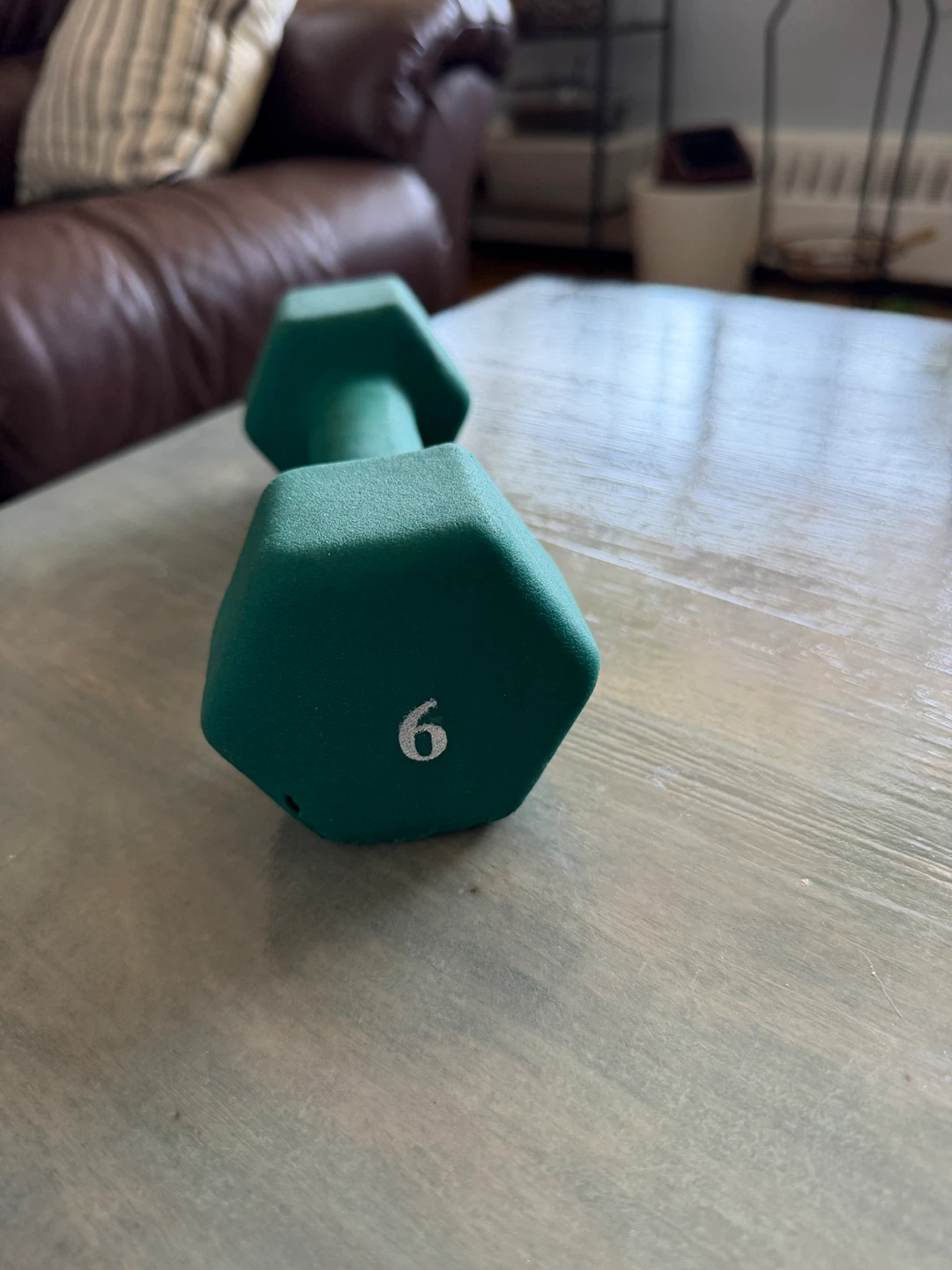 Green Hex Dumbbell - 6lb