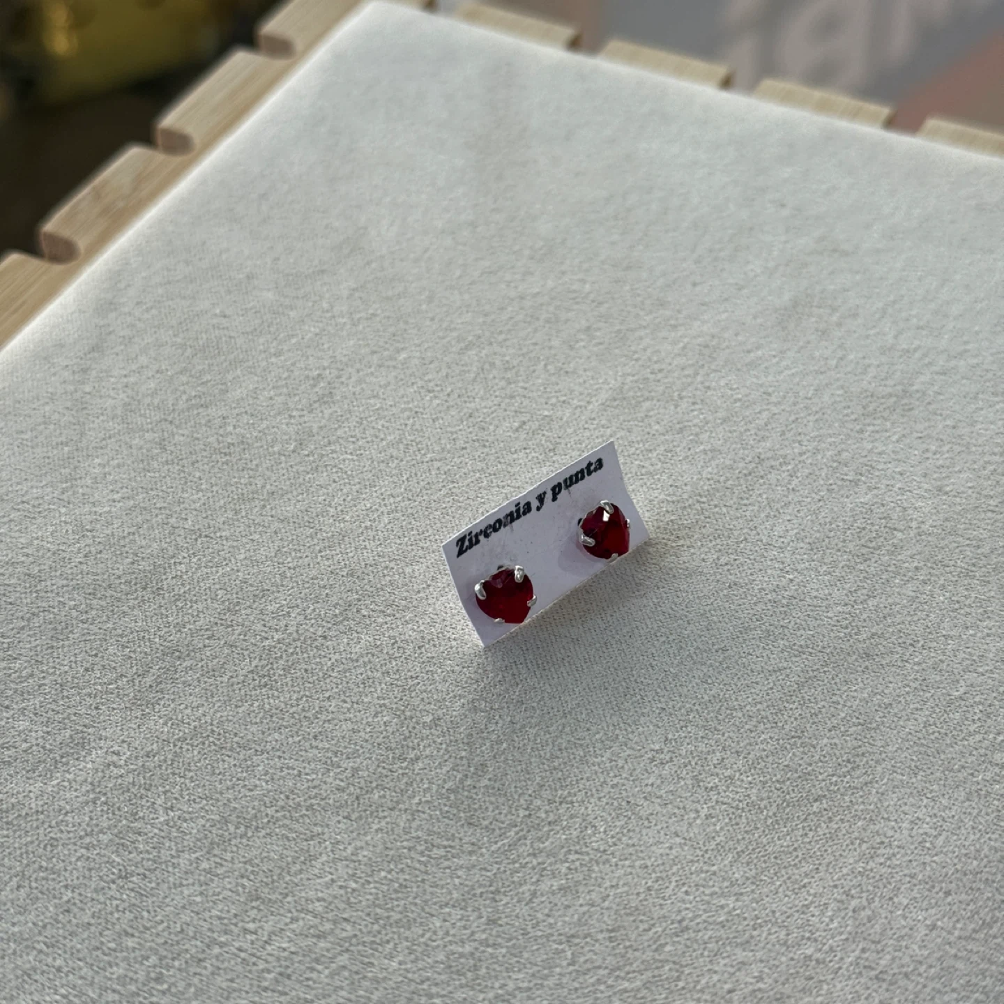 Red Heart Stud Earrings - photo 2