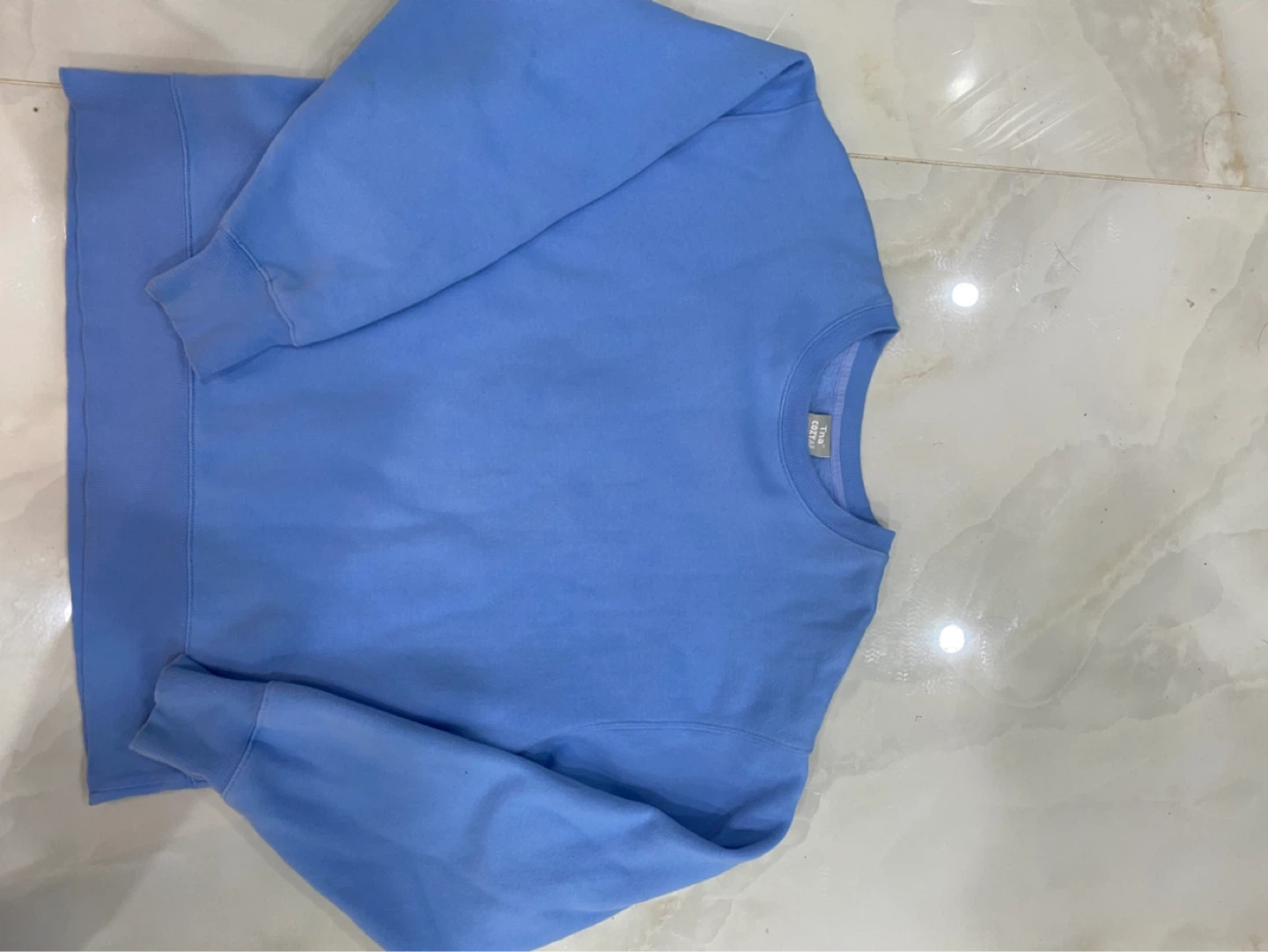 Tna COZYAF Fleece Crewneck Sweater - Blue - Size 2 - photo 5