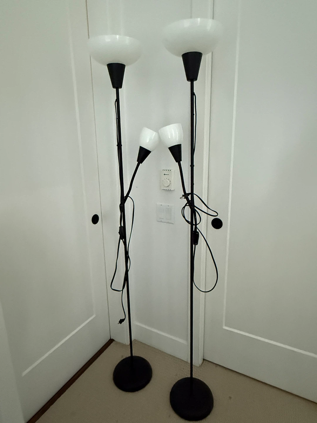Pair of IKEA Floor Lamps with Reading Light