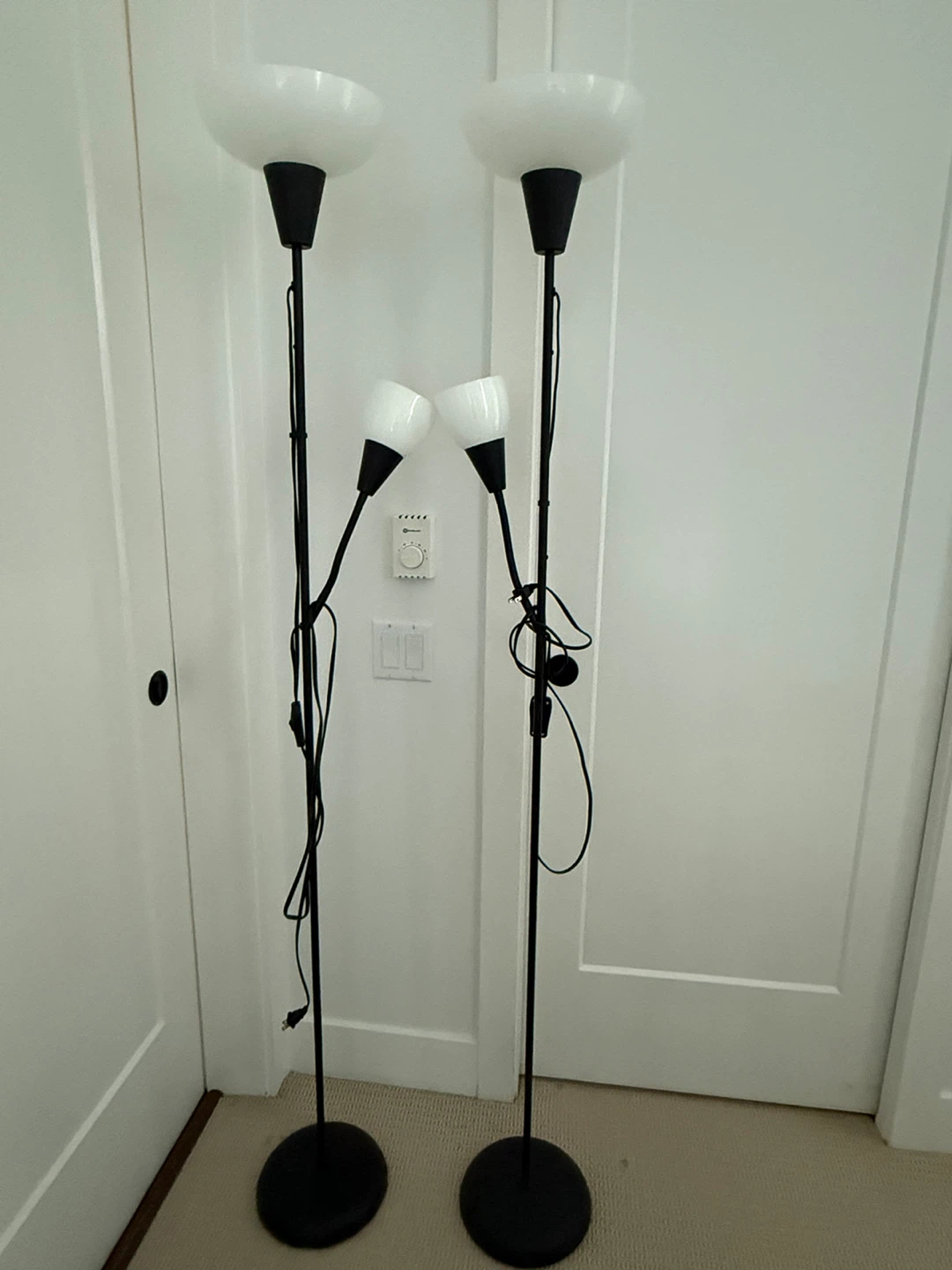 Pair of IKEA Floor Lamps with Reading Light - photo 2