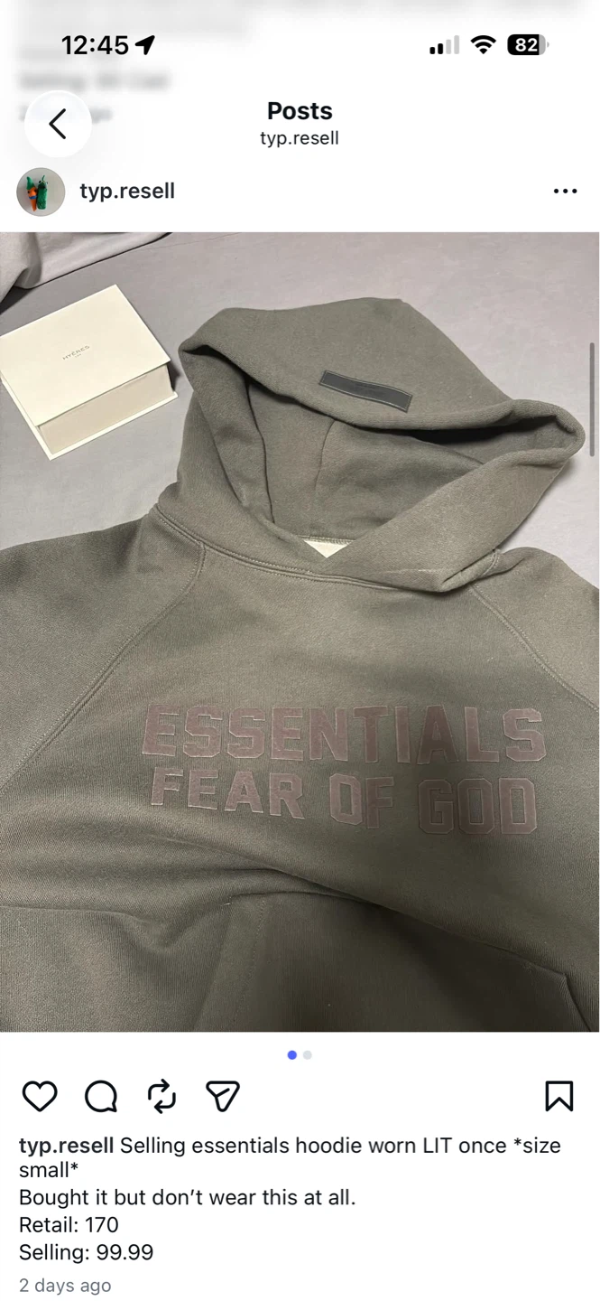 Essentials hoodie - Small