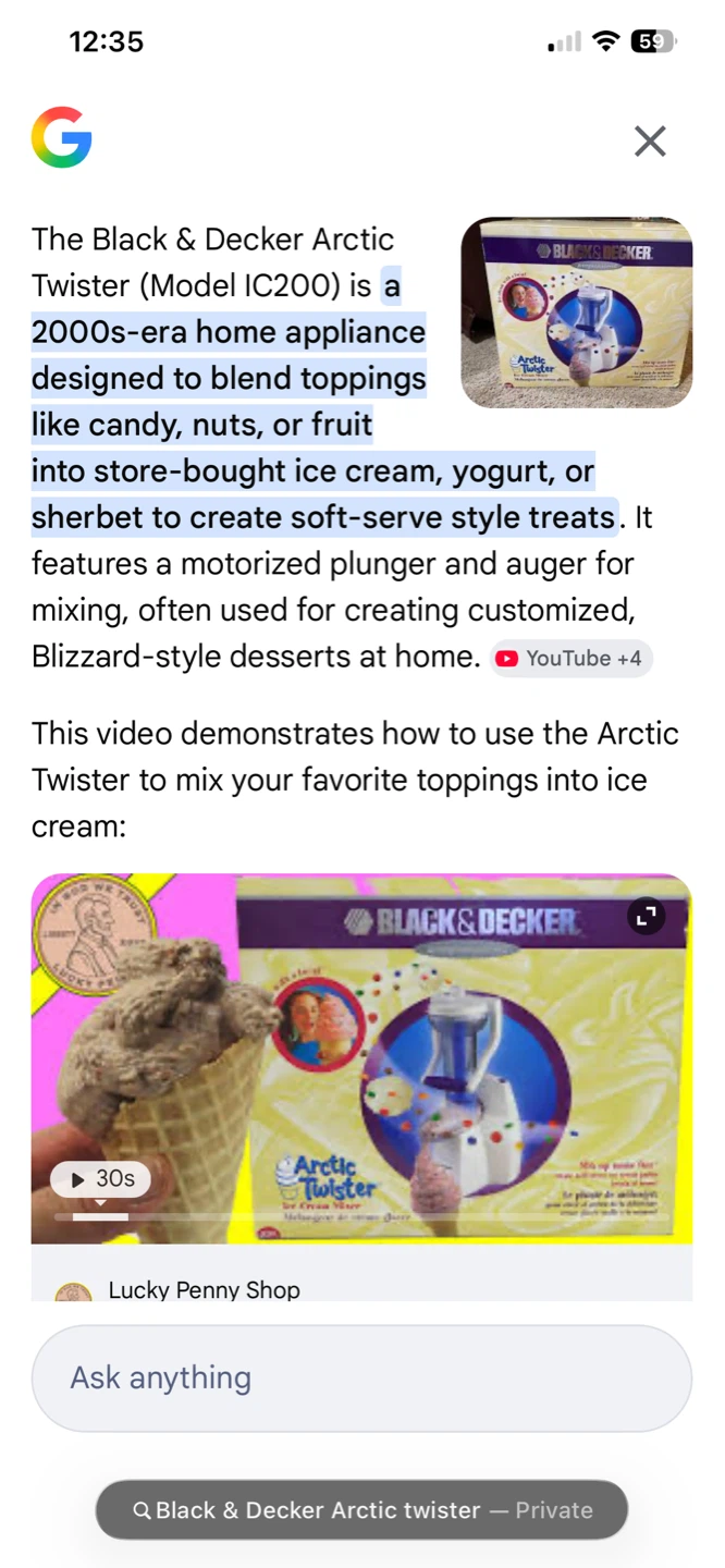 Black & Decker Arctic Twister Soft Serve Ice Cream Mixer - photo 3
