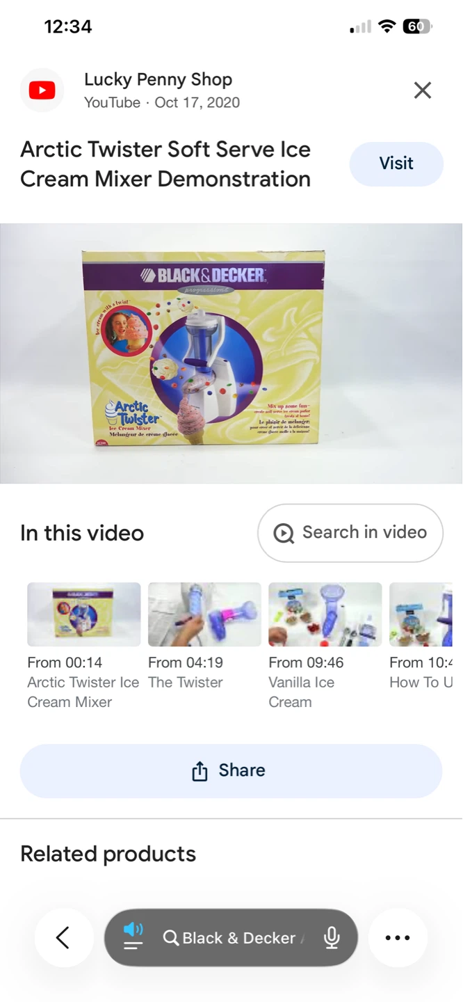 Black & Decker Arctic Twister Soft Serve Ice Cream Mixer - photo 4
