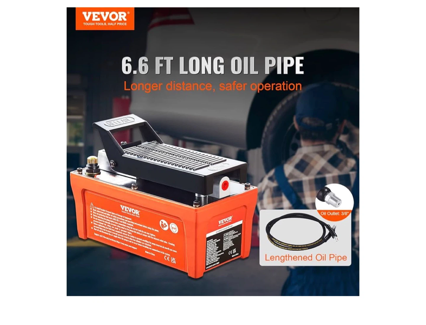 Vevor 10000 PSI Air Hydraulic Pump - photo 2