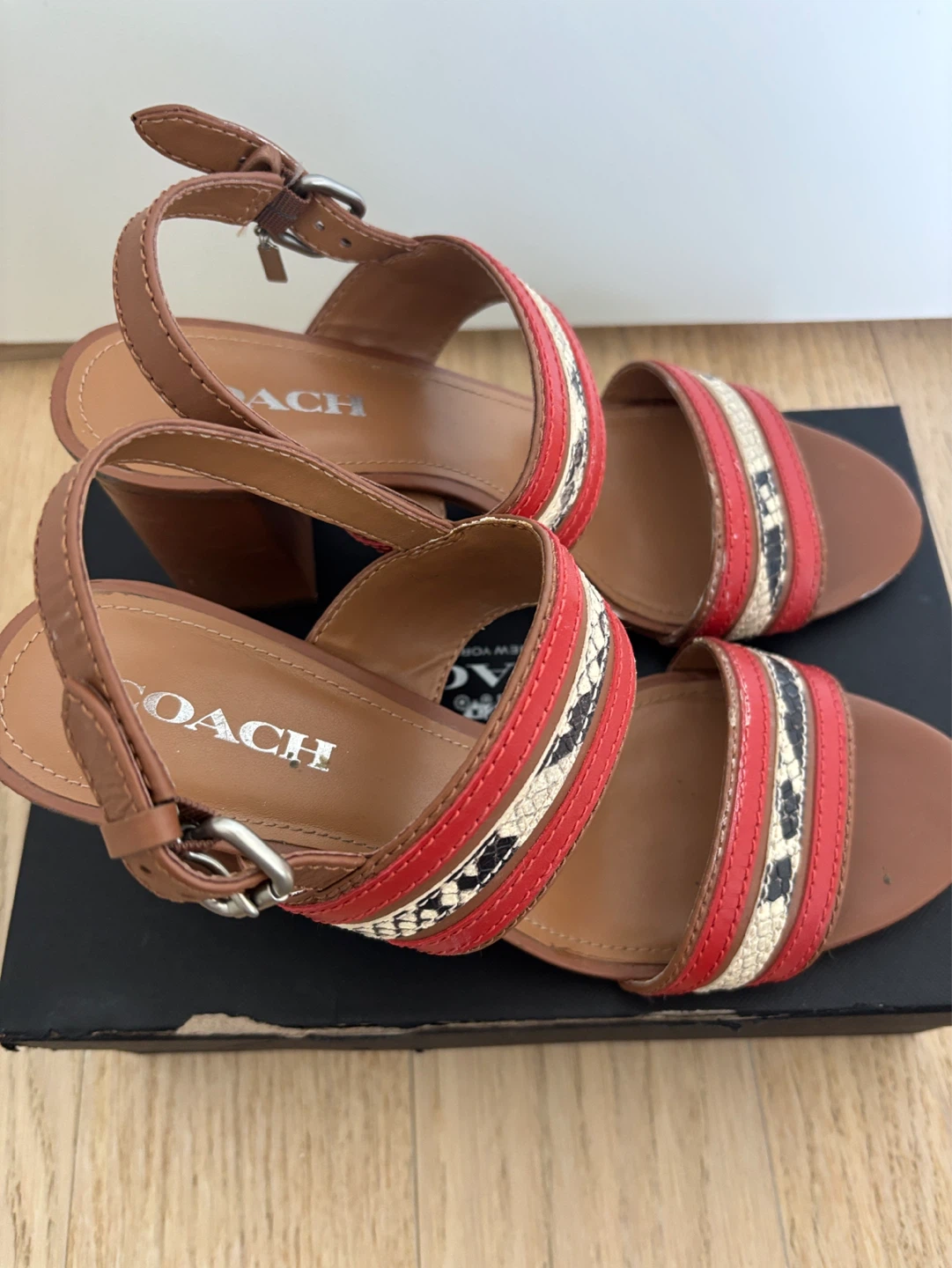 Coach Princeton Patch/Snake Embellished Heeled Sandals - photo 4