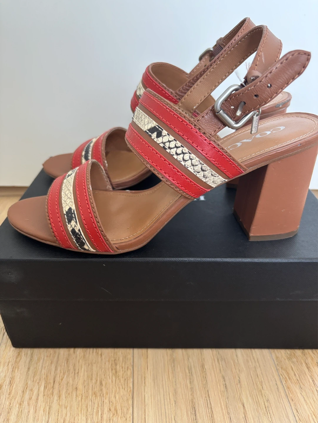 Coach Princeton Patch/Snake Embellished Heeled Sandals - photo 2