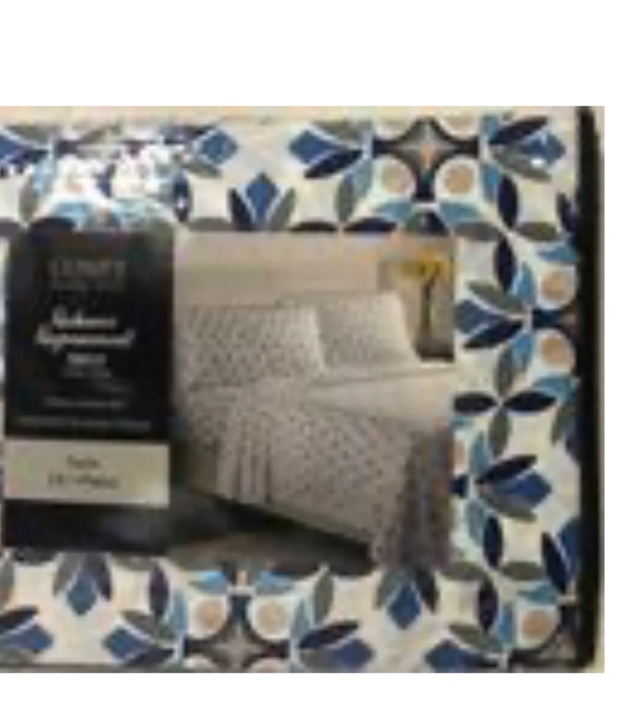 Twin sheet  Set - Blue Floral
