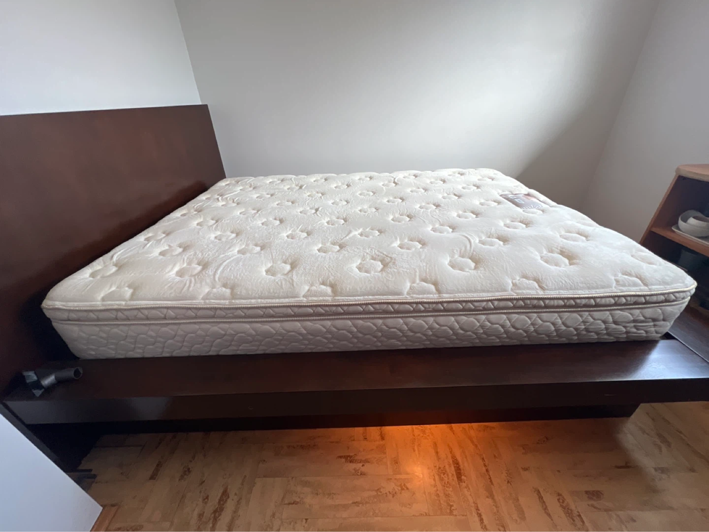 Eztia Queen Platform Bed Frame with Integrated LED Lighting