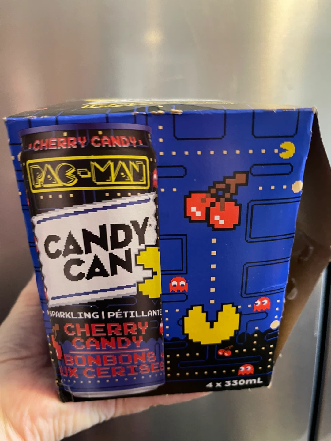 Pac-Man Cherry Candy Sparkling Cans