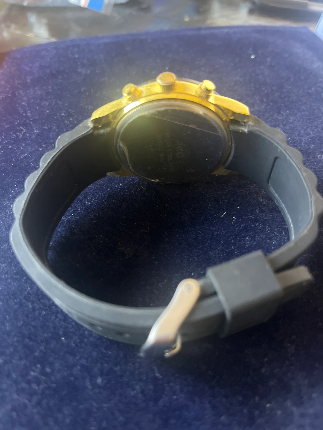 Gold Tone and Black Chronograph Watch - photo 3