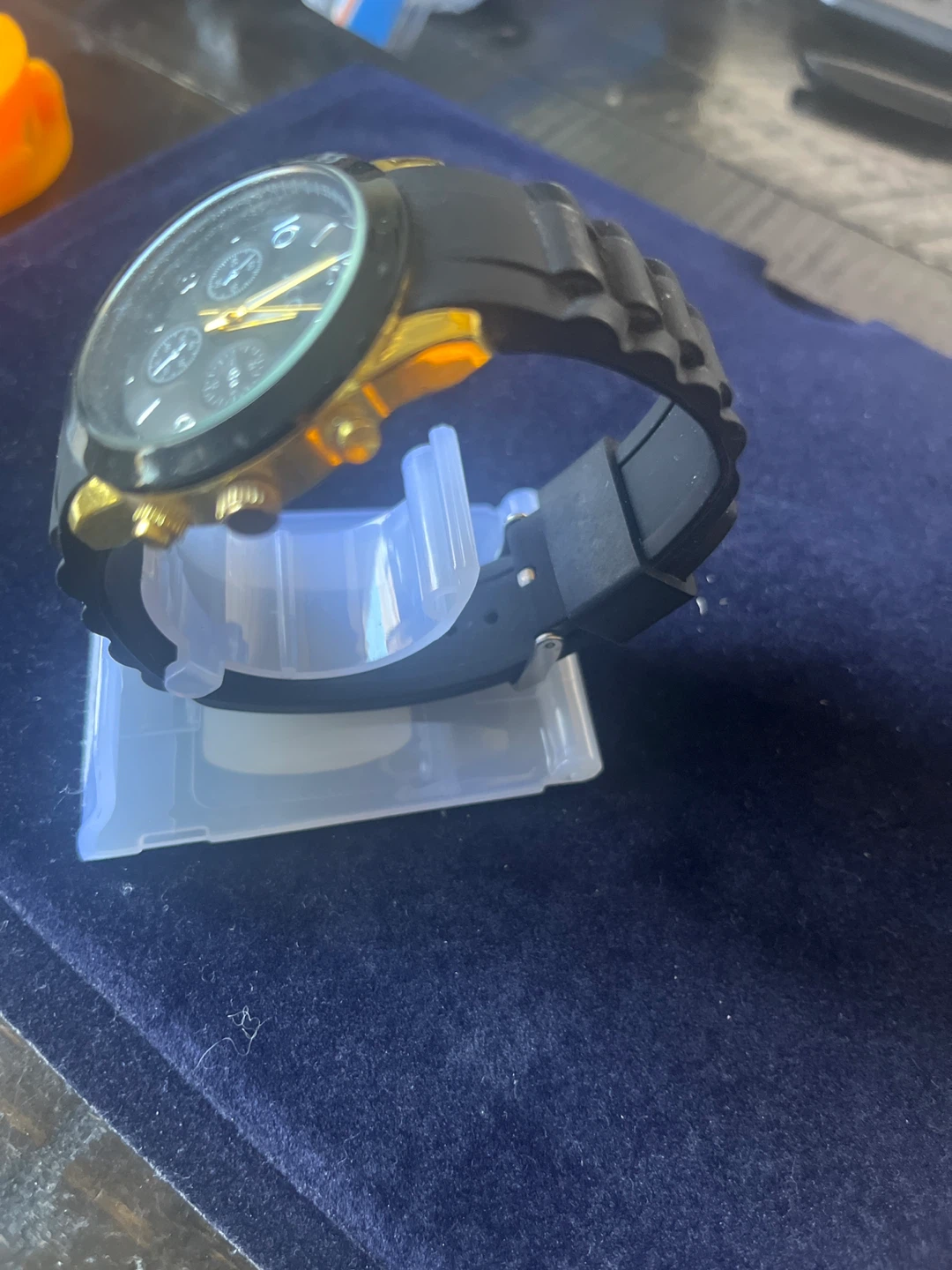 Gold Tone and Black Chronograph Watch - photo 2