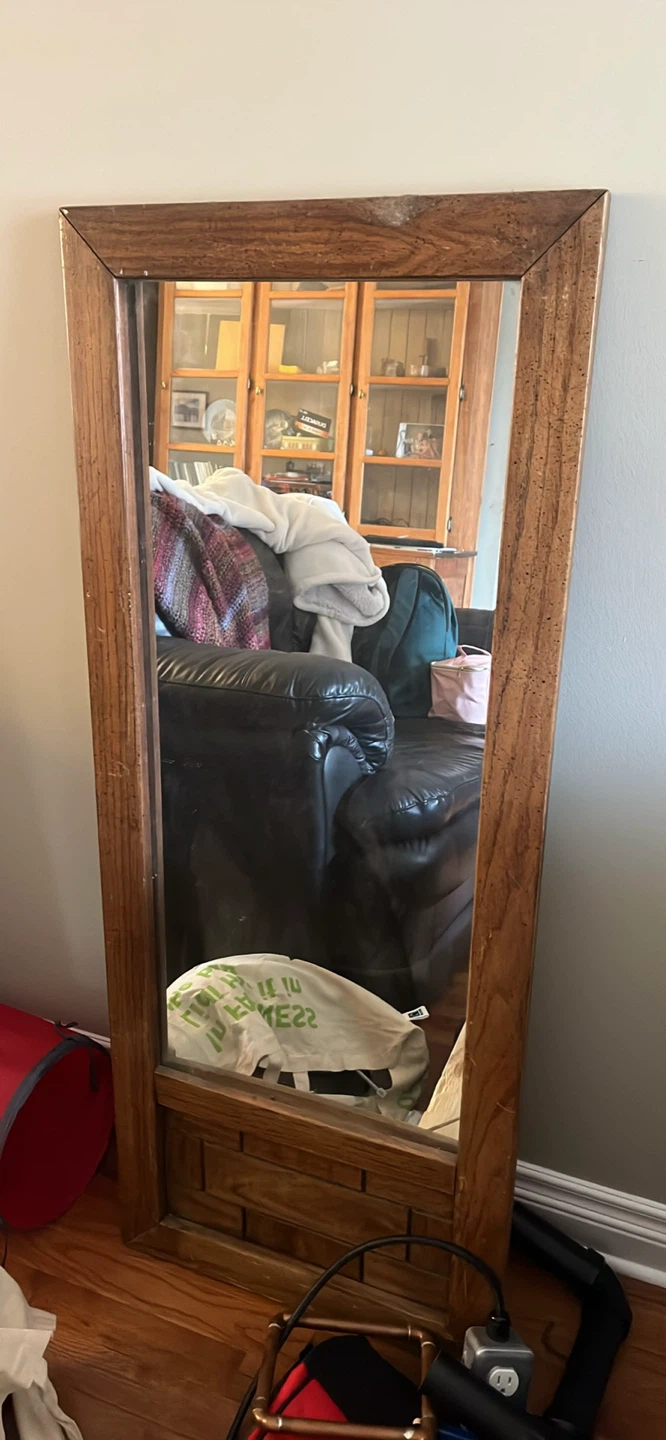 Wooden Framed Full Length Mirror
