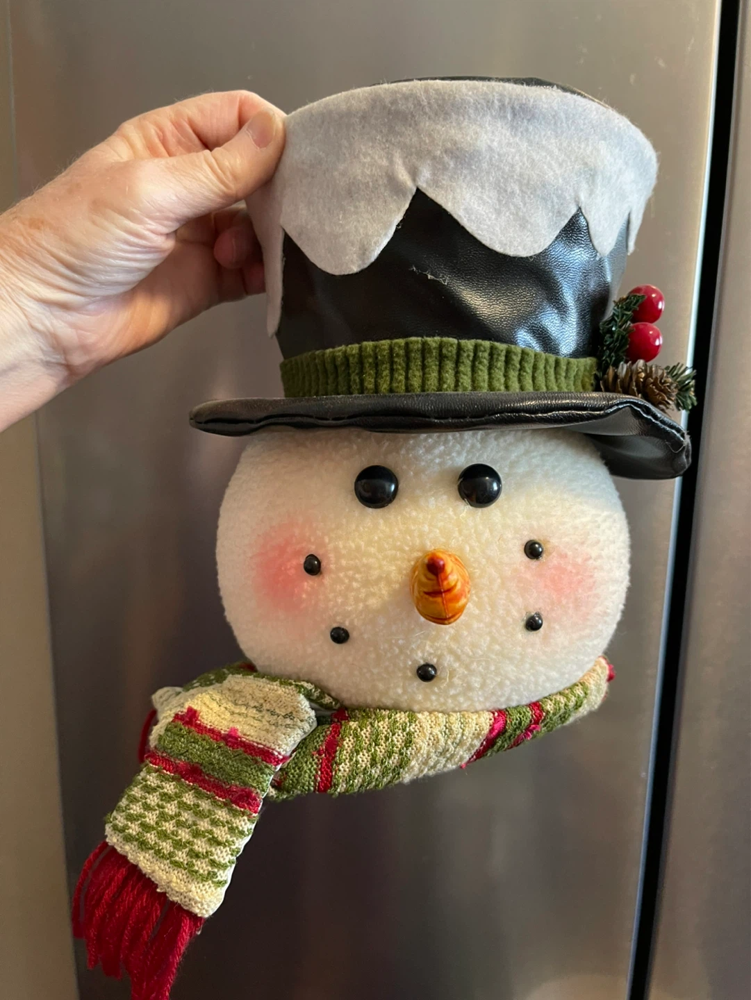 Snowman Treat Holder Basket