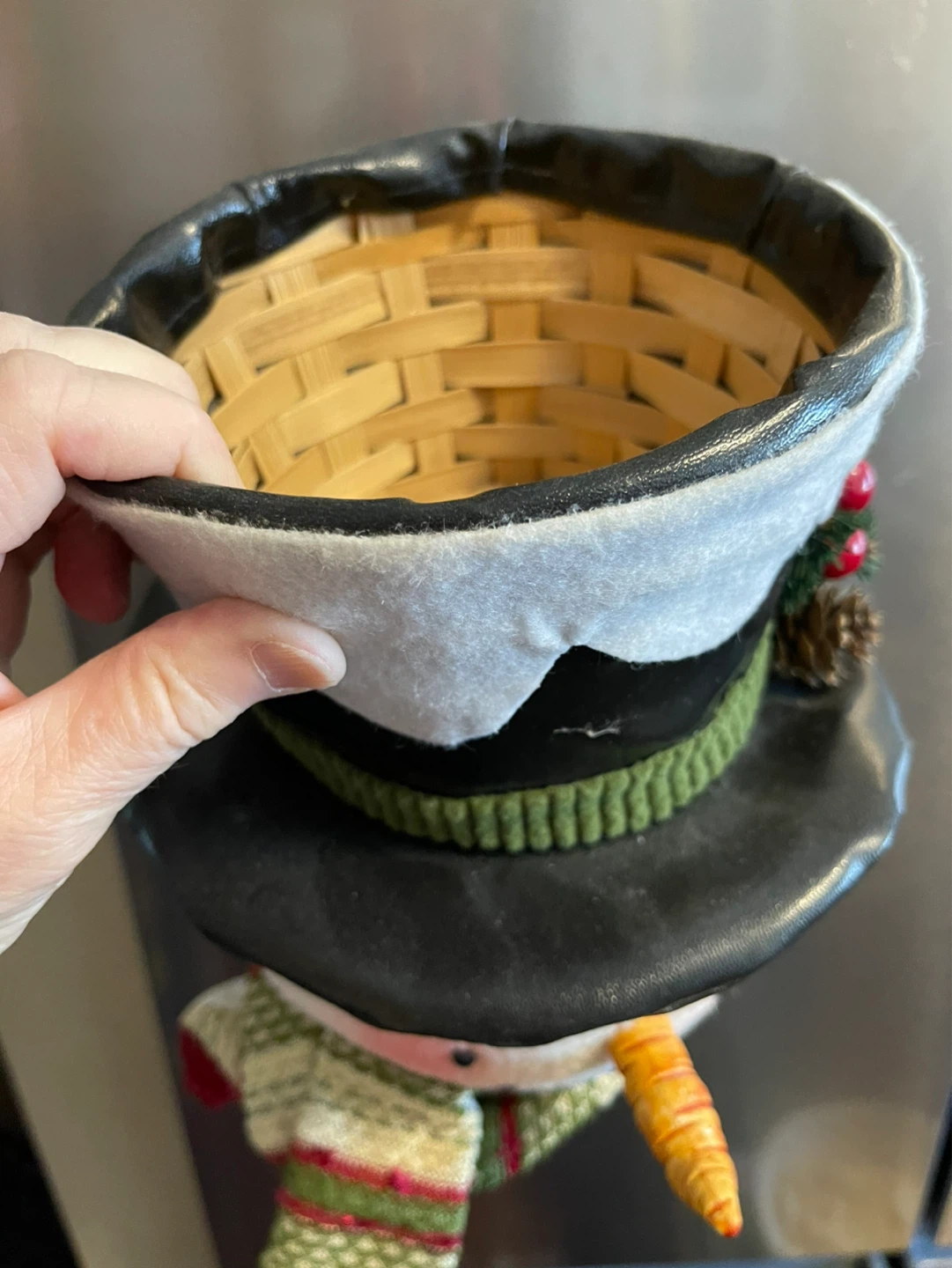 Snowman Treat Holder Basket - photo 2