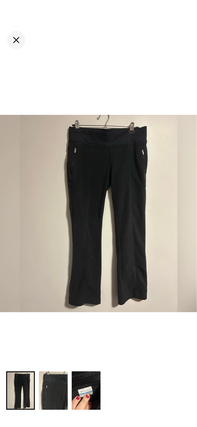 Columbia Black Fleece Lined Jogging Pants - Size Medium