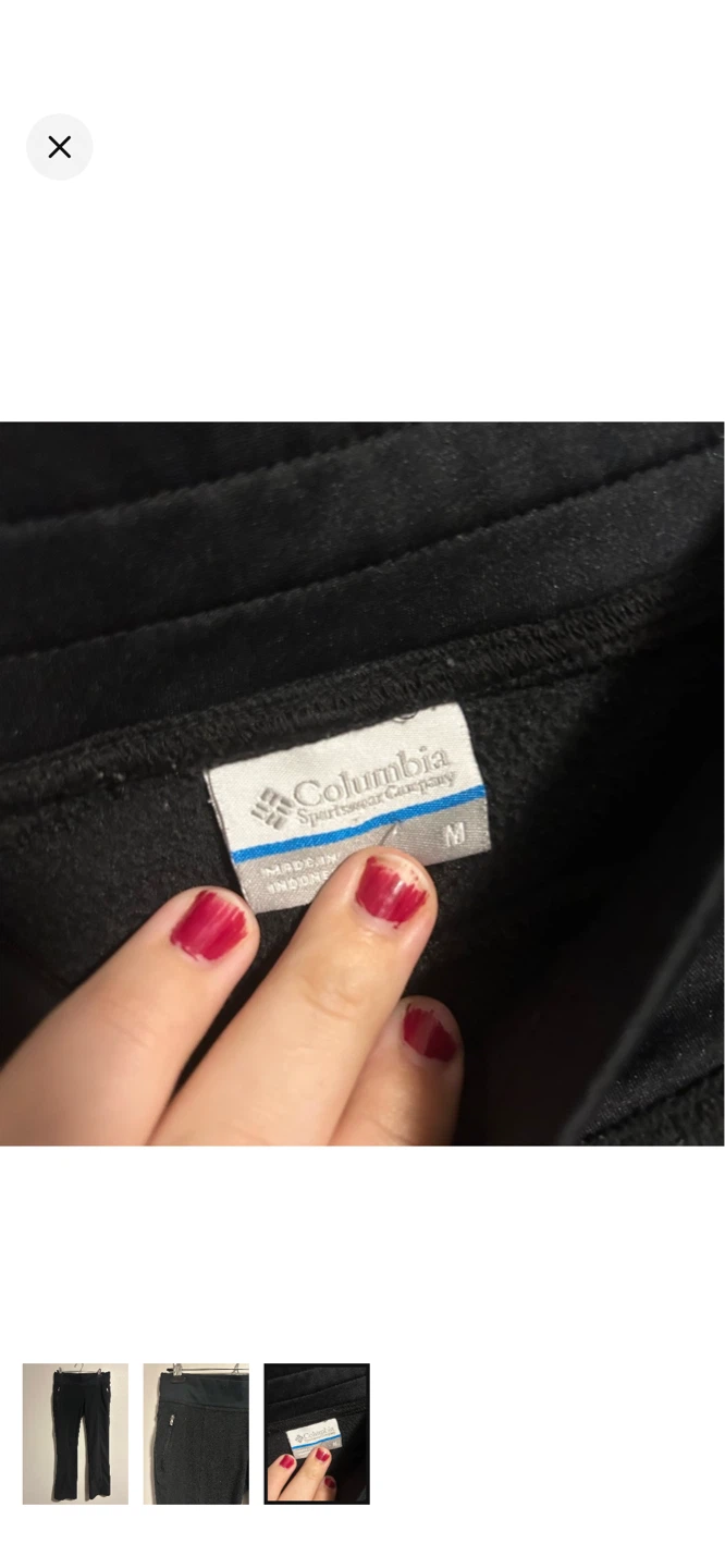Columbia Black Fleece Lined Jogging Pants - Size Medium - photo 3