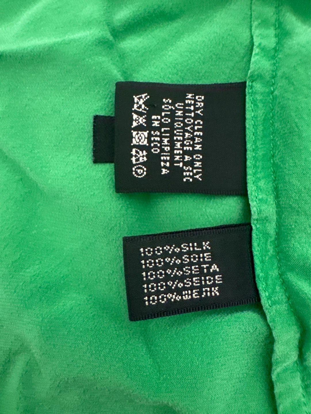 Ralph Lauren Green Silk Button Down Shirt Size 2 - photo 3