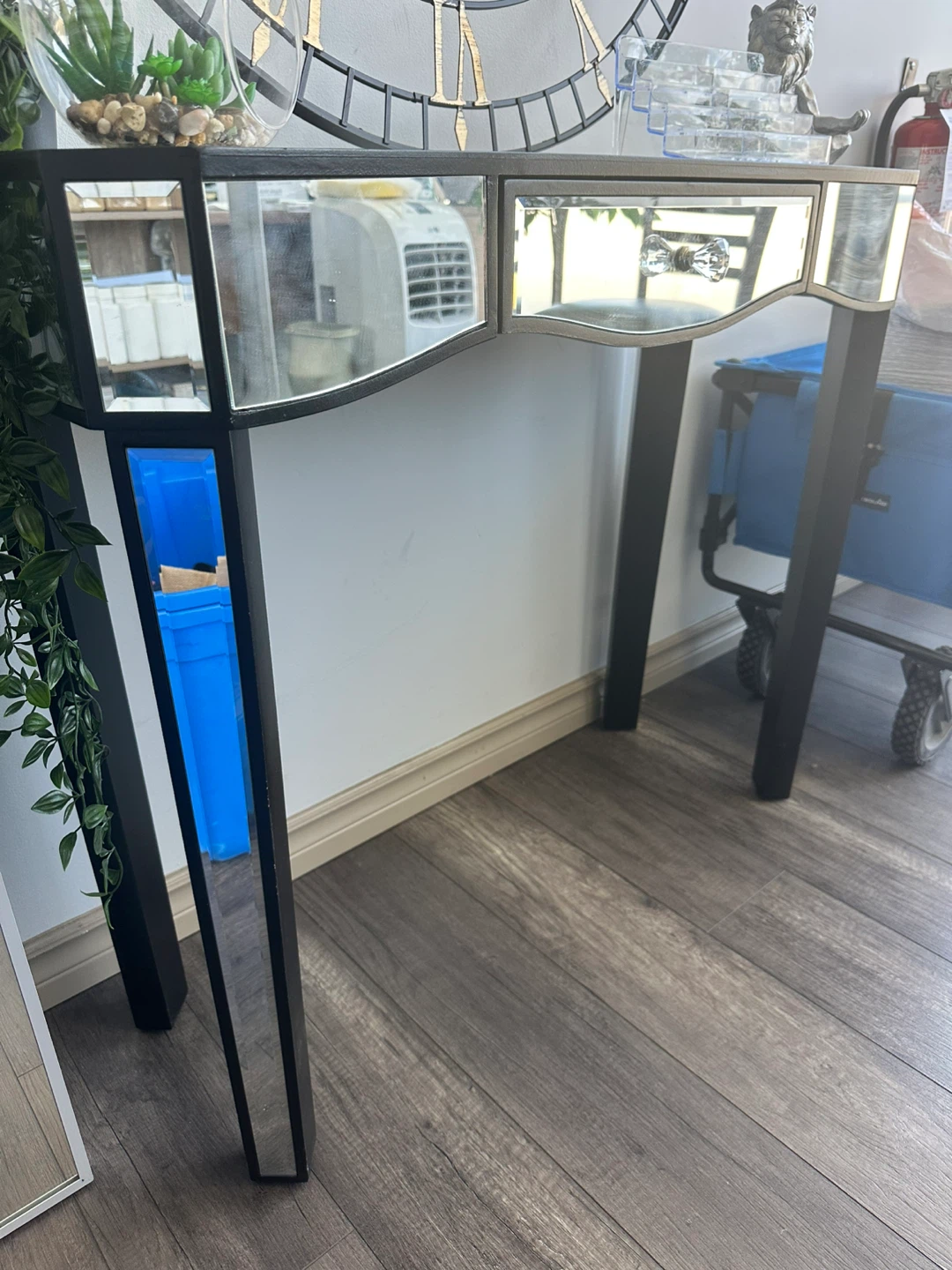 Mirrored Console Table with Drawer - photo 2