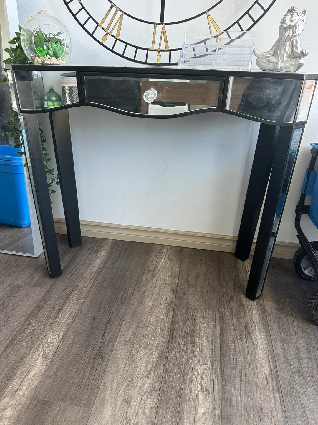 Mirrored Console Table with Drawer