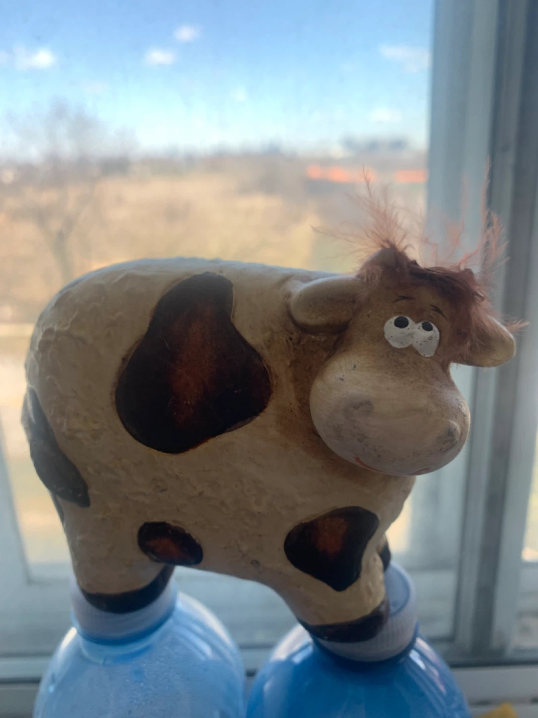 Vintage Ceramic Cow Figurine