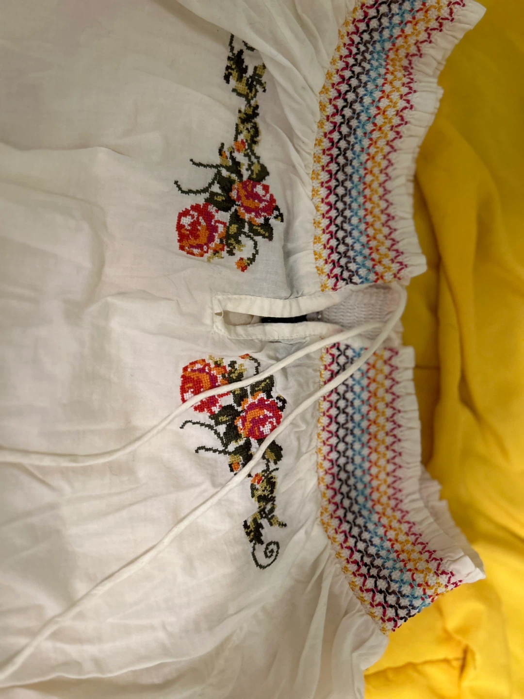 Kersh White Embroidered Blouse S/P - photo 2