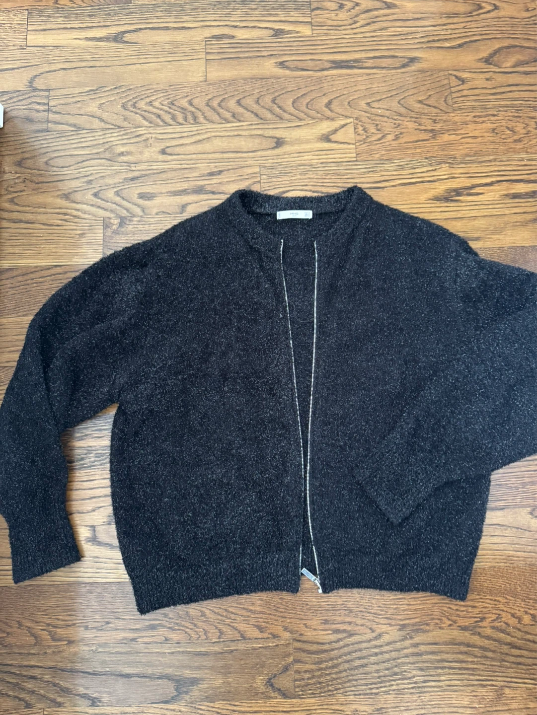 MNG Suit Black Zip-Up Sweater