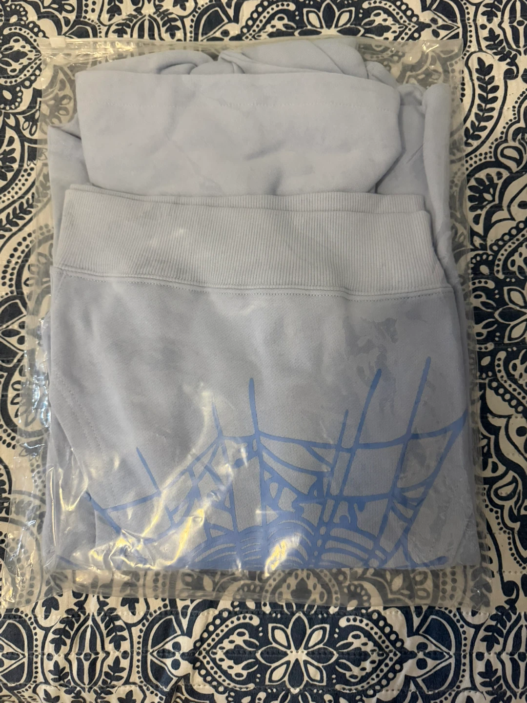 Sp5der Hoodie - Light Blue - Size M - photo 2