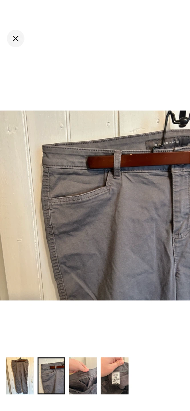 Denver Hayes Women's Grey Chinos Size 10 x 32 - photo 2