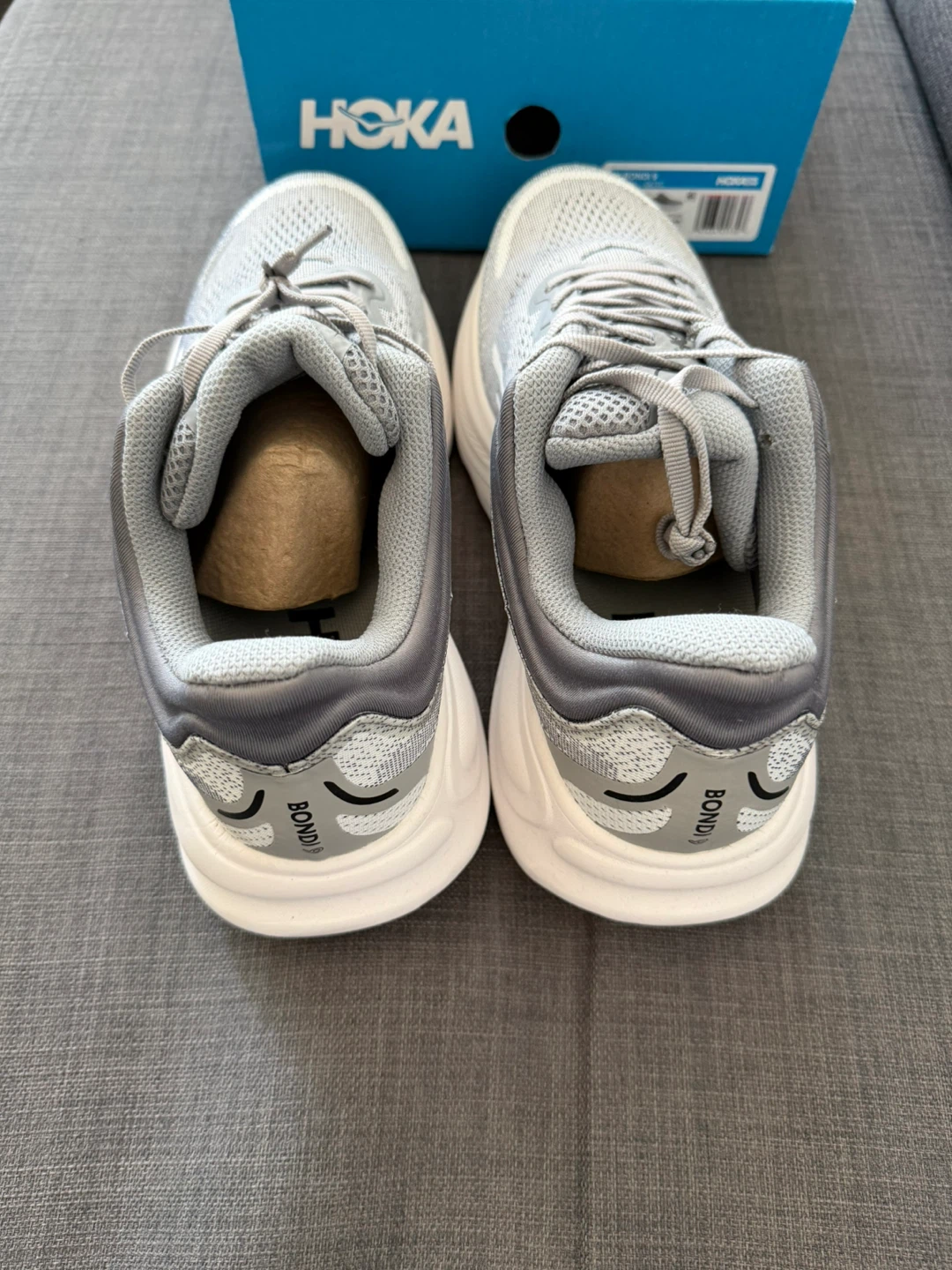 Hoka Bondi 9 Running Shoes - Grey