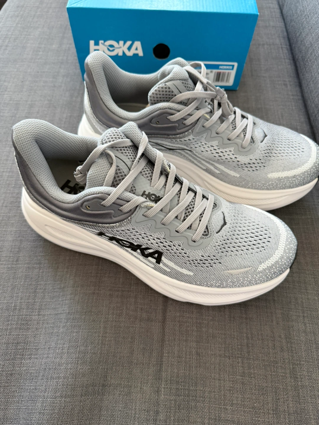 Hoka Bondi 9 Running Shoes - Grey - photo 2