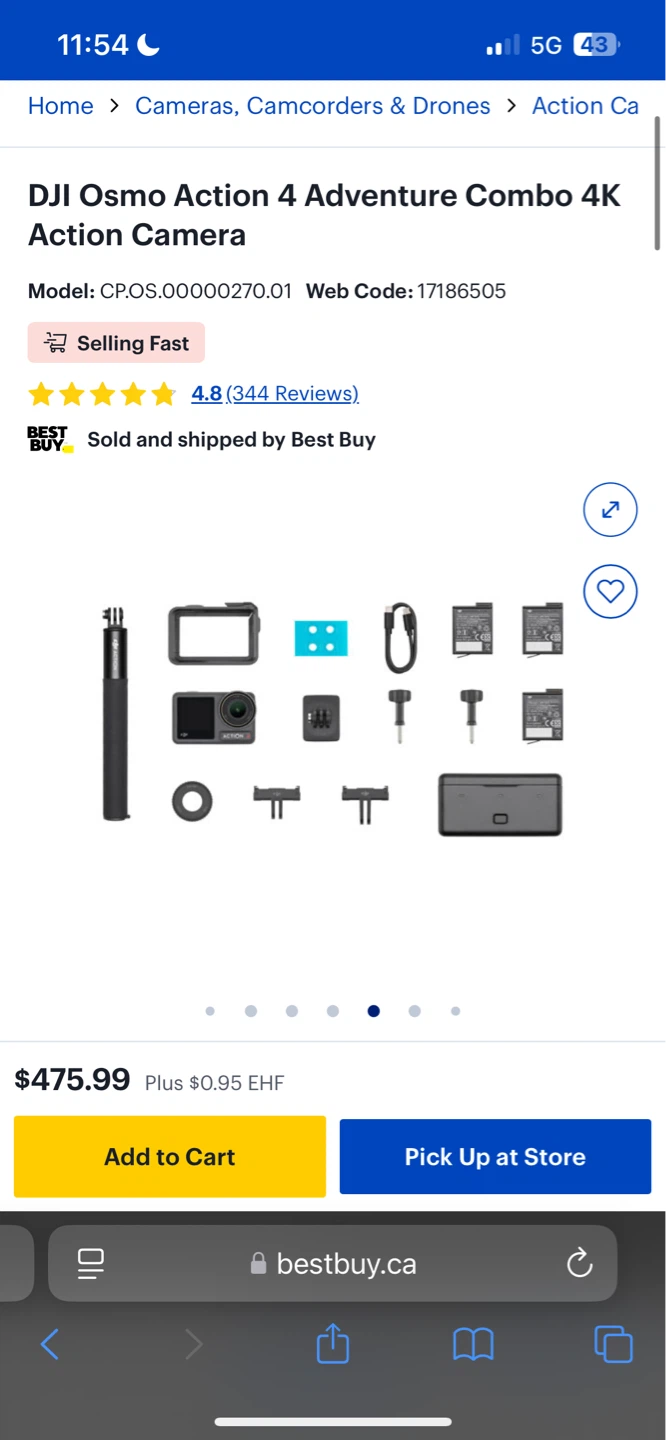 NEW DJI Osmo Action 4 Adventure Combo with Free memory card