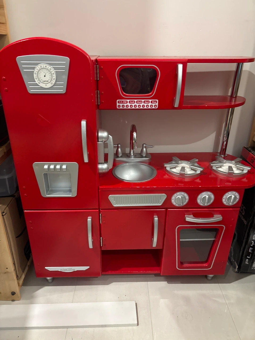 KidKraft Red Wooden Play Kitchen
