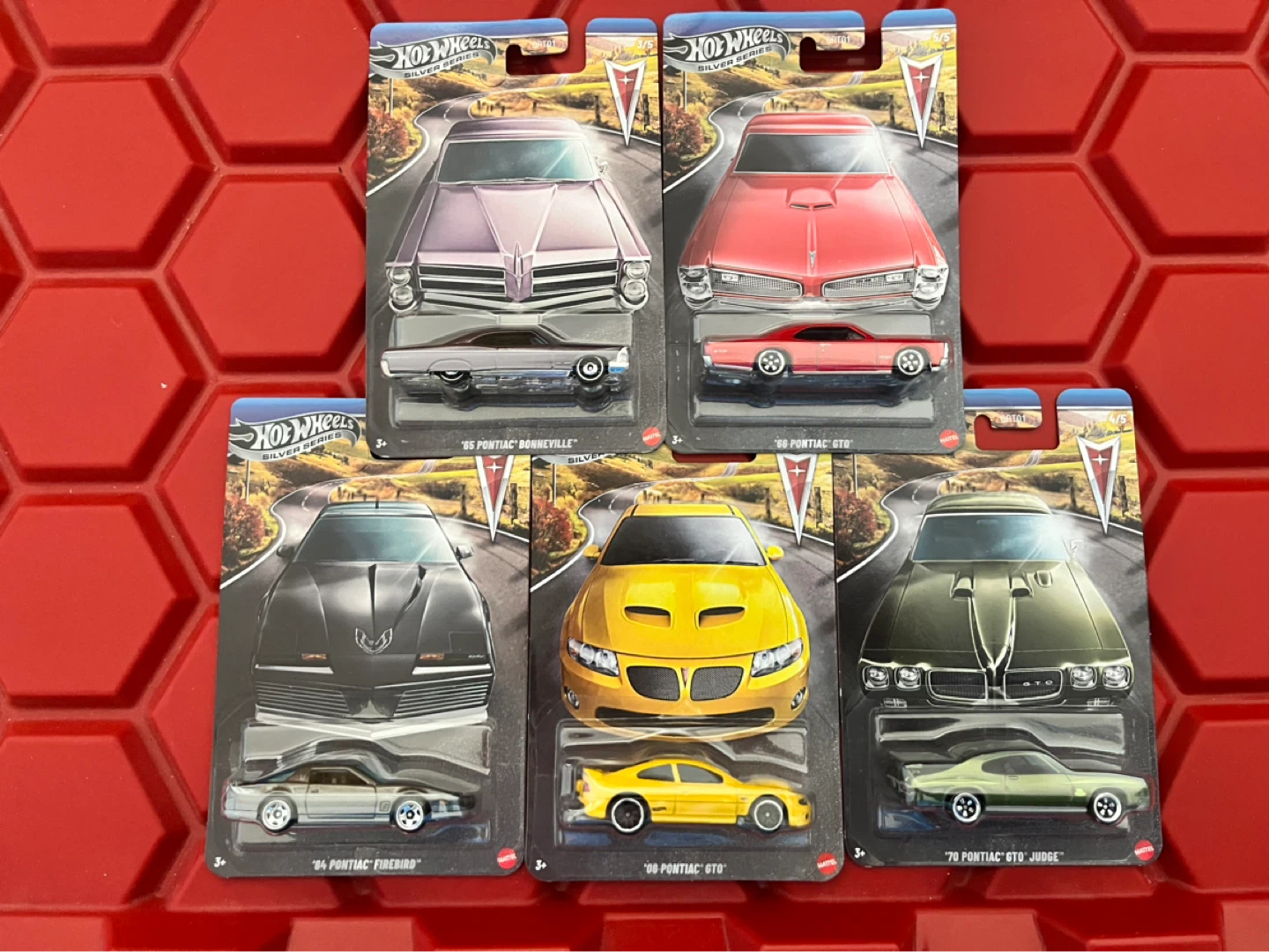 Hot Wheels Silver Series Pontiac Die-Cast Cars
