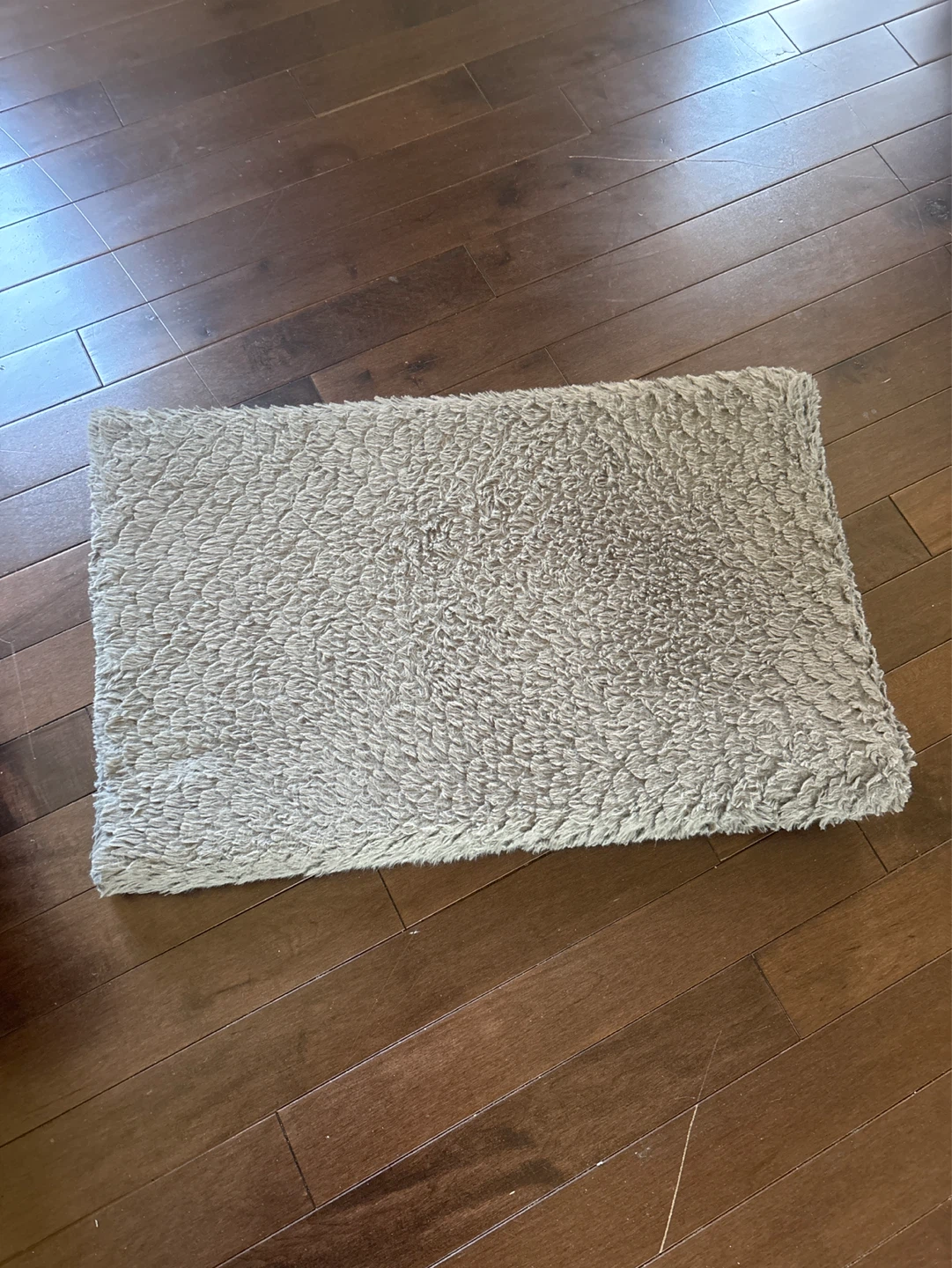 Grey Plush Pet Bed Mat - photo 2