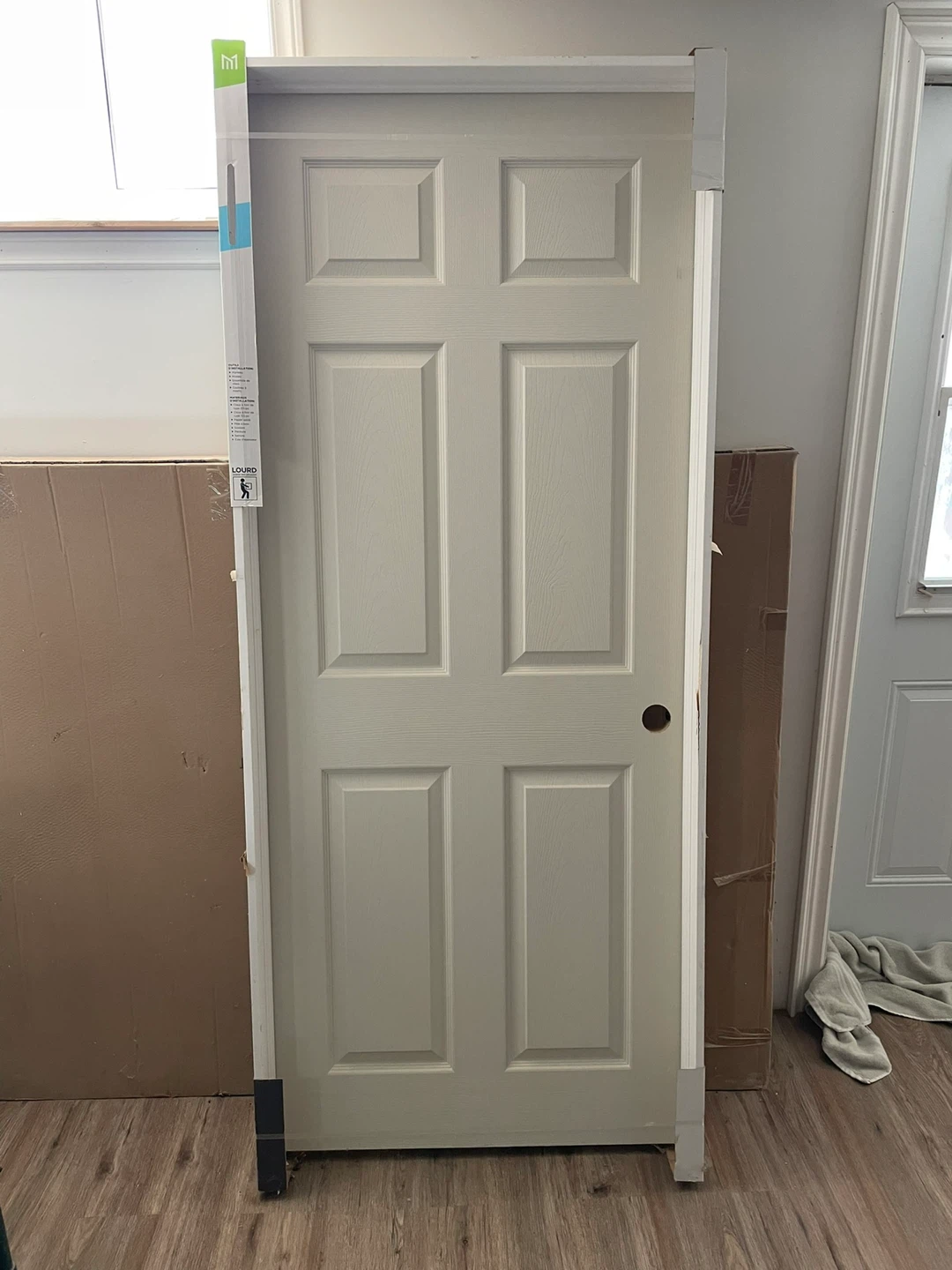 Masonite 6 Panel Textured Prehung Interior Door