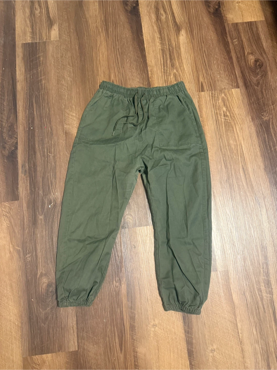 Green Cargo Jogger Pants