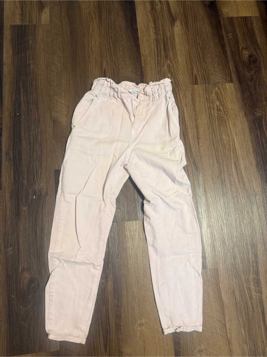 Zara Light Pink Paperbag Waist Pants - Size 2