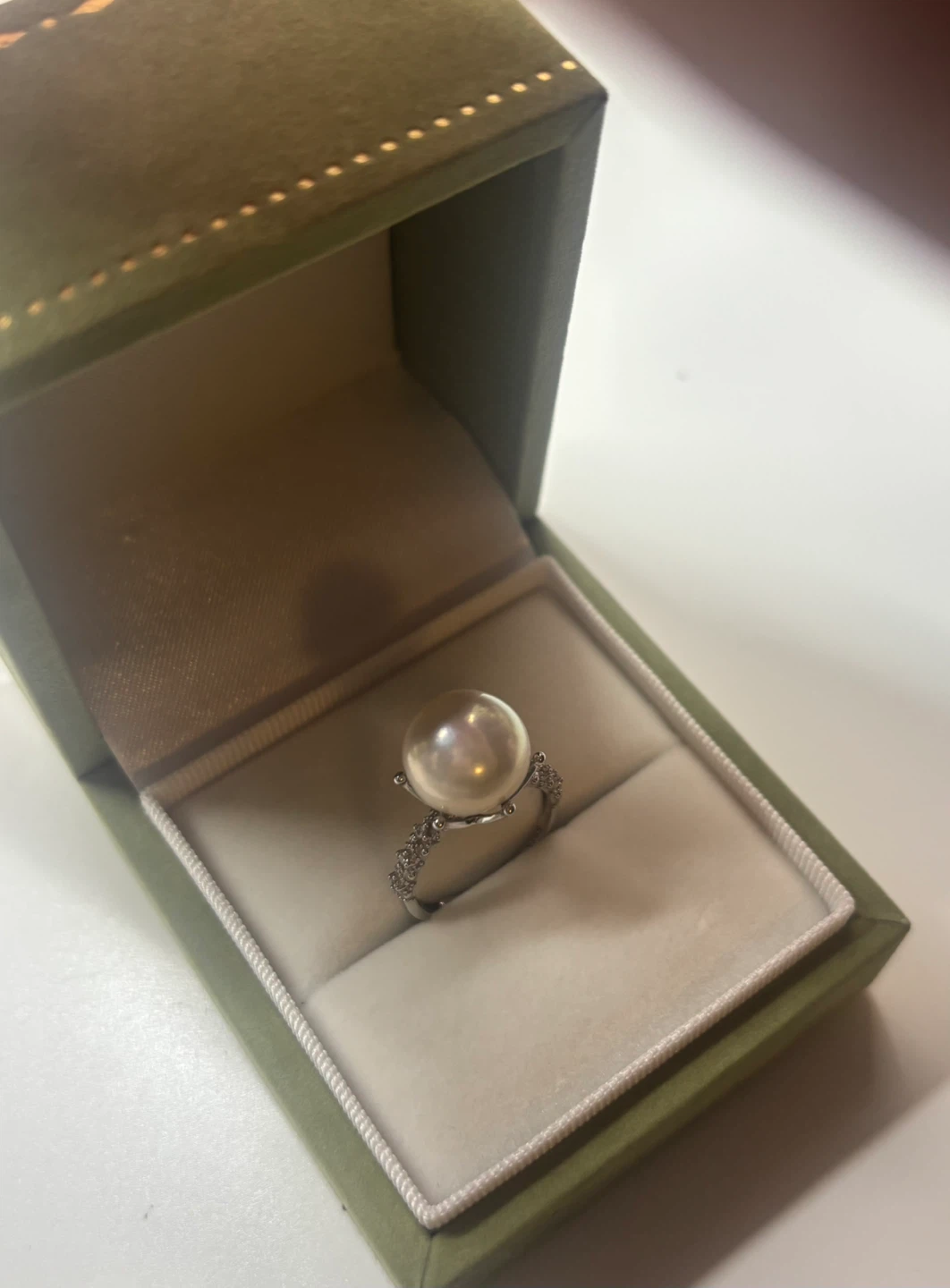 Stunning 12-13mm Freshwater Pearl Ring - S925 Sterling Silver - photo 2