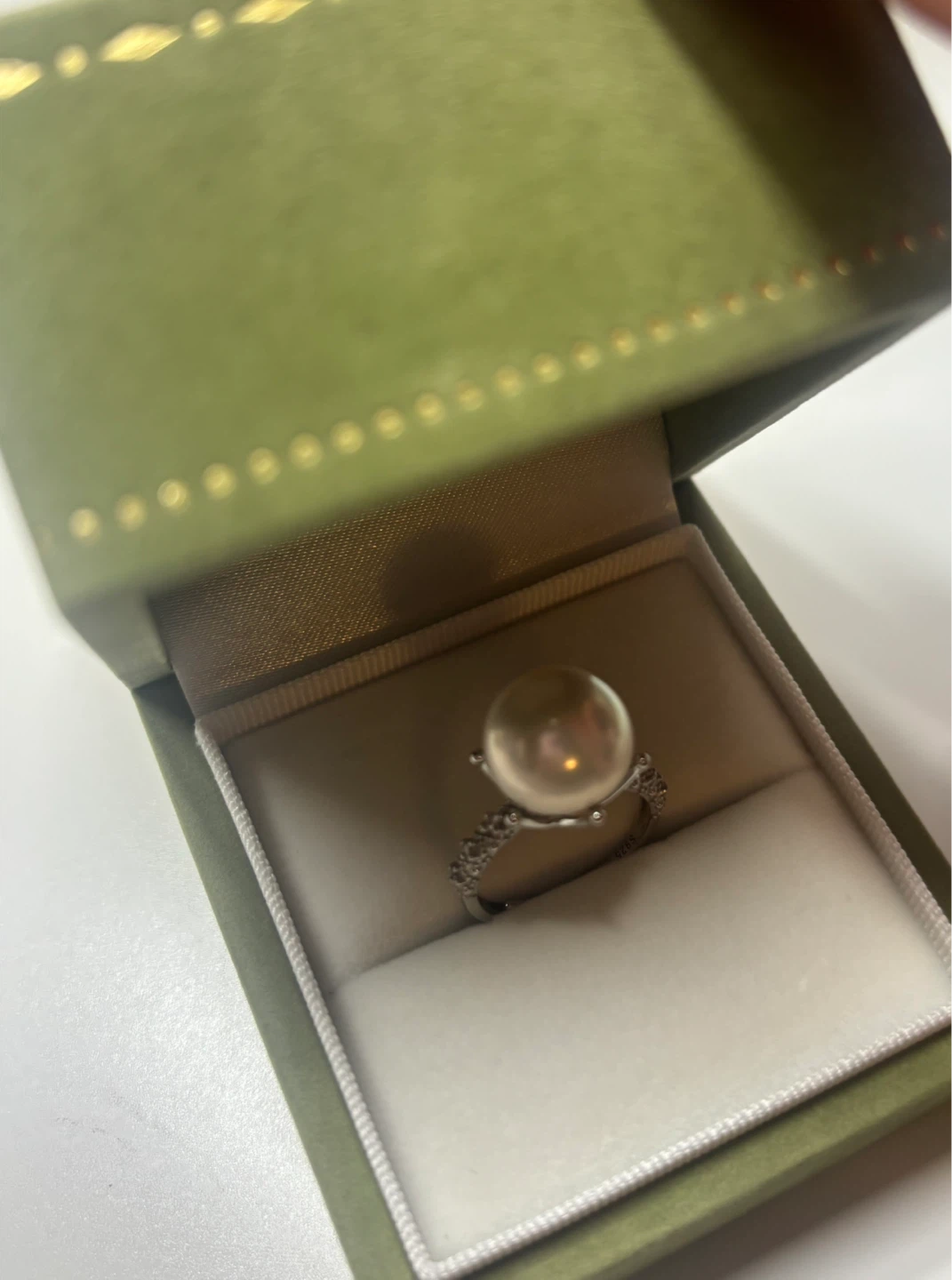 Stunning 12-13mm Freshwater Pearl Ring - S925 Sterling Silver - photo 3