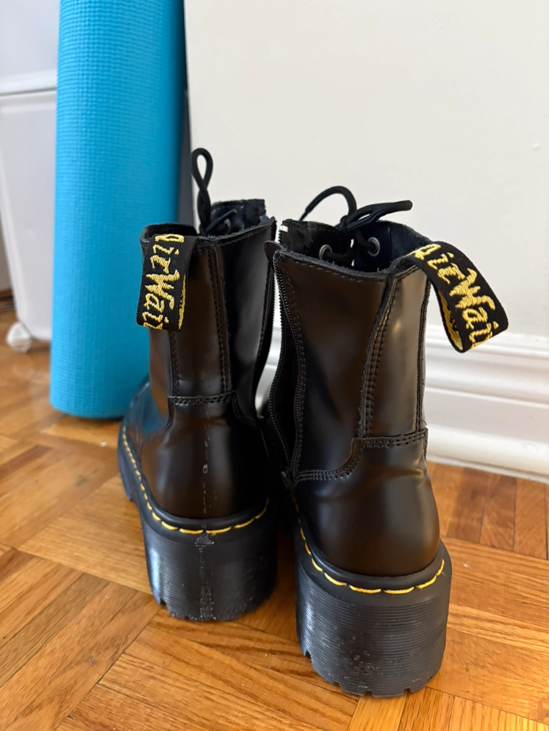 Dr. Martens Black Leather Platform Boots - photo 2